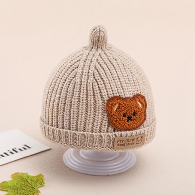 Mũ Len Dệt Kim Họa Tiết Hoạt Hình Xinh Xắn Theo Phong Cách Thu Đông Dành Cho Bé