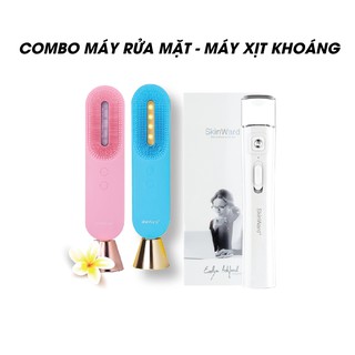 COMBO Máy Xịt Khoáng & Máy Rửa Mặt- Chống lõa hóa - Cung Cấp Dưỡng Chất - Giúp Làn Da Mịn Màng