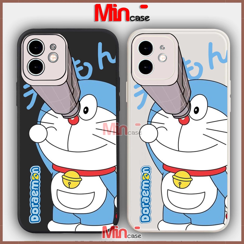 Ốp lưng iPhone cặp đôi anime viền vuông silicon mềm dẻo cho iphone 6/6s/7/8/X/XS/XR/11/12/13 Pro Plus Max Doraemon