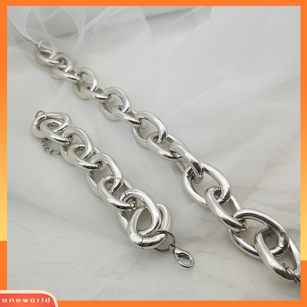 Vòng cổ choker/Vòng tay kiểu chuỗi xích bản to phong cách punk cho nữ