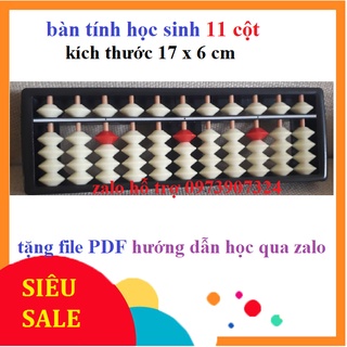 [RẺ VÔ ĐỊCH] Bàn tính soroban 11 cột nhựa cao cấp- tặng file PDF học qua za.lo