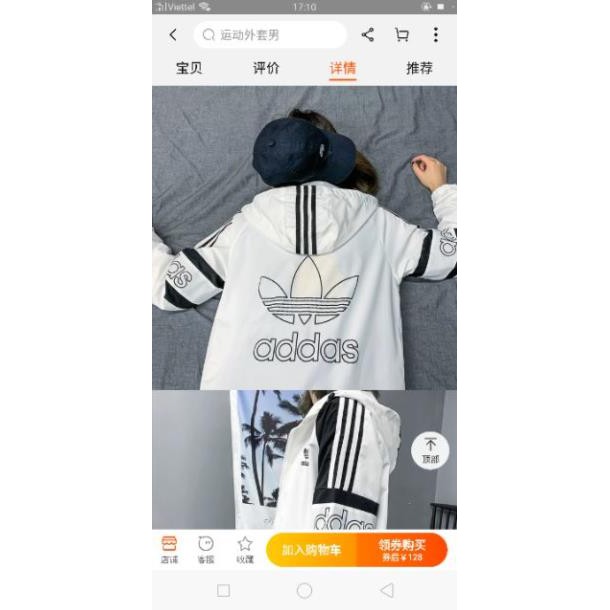 Áo khoác dù form rộng  nữ in adidas siêu cá tính, unisex form rộng, ulzang_ áo khoác.AK5 size m