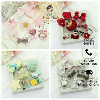 Set 10 nơ kẹp tóc cho bé