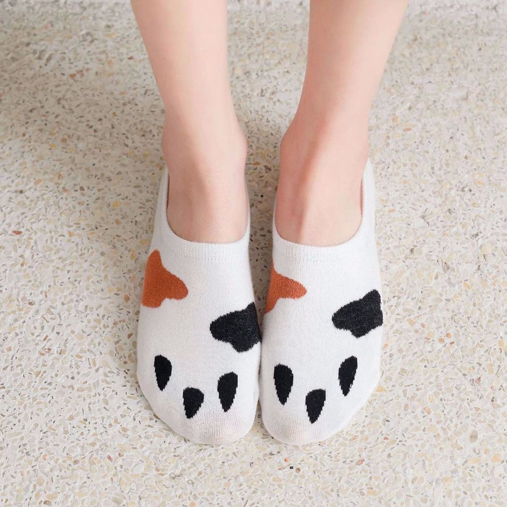 Đôi tất cotton mỏng họa tiết bàn chân mèo dễ thương phong cách Nhật Bản cho nữ