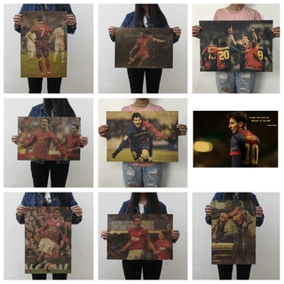 1 Tấm Áp Phích Dán Tường Hình Cầu Thủ Bóng Đá Messi Bec Beckham