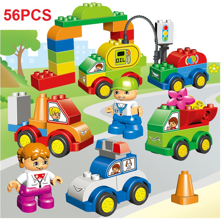 Đồ chơi lắp ghép lego mô hình ô tô gồm 56 chi tiết loai lớn đồ chơi trẻ em