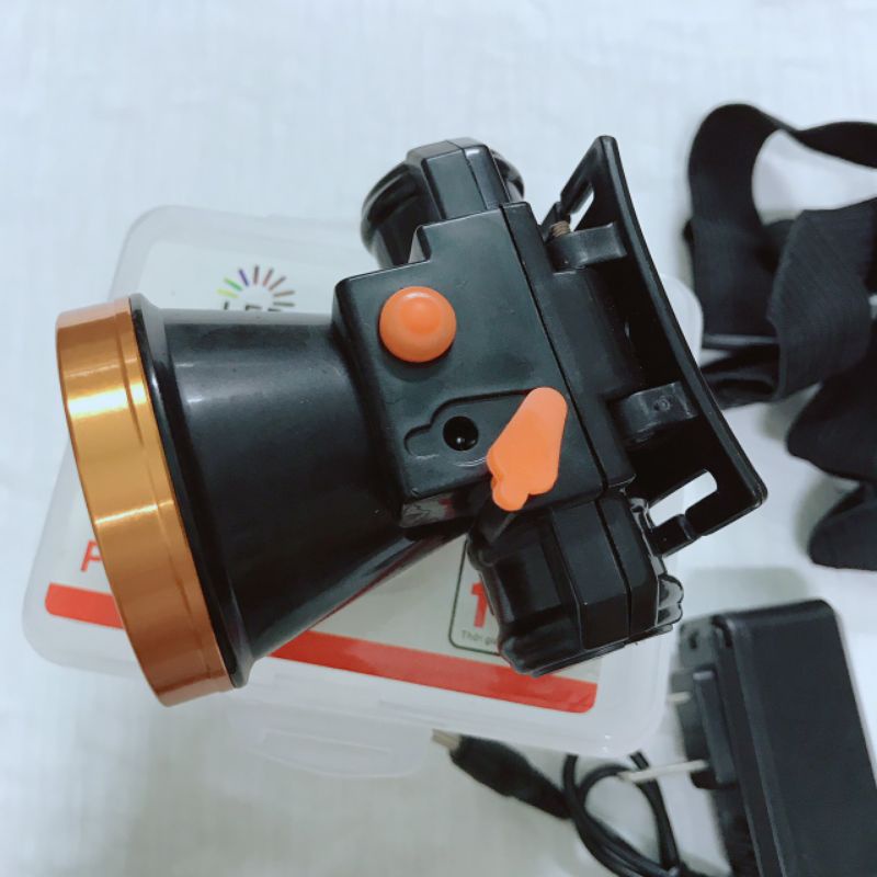 Đèn đội đầu pin sạc siêu sáng A4 loại 1 sáng hơn 10h tùy theo  cấp độ