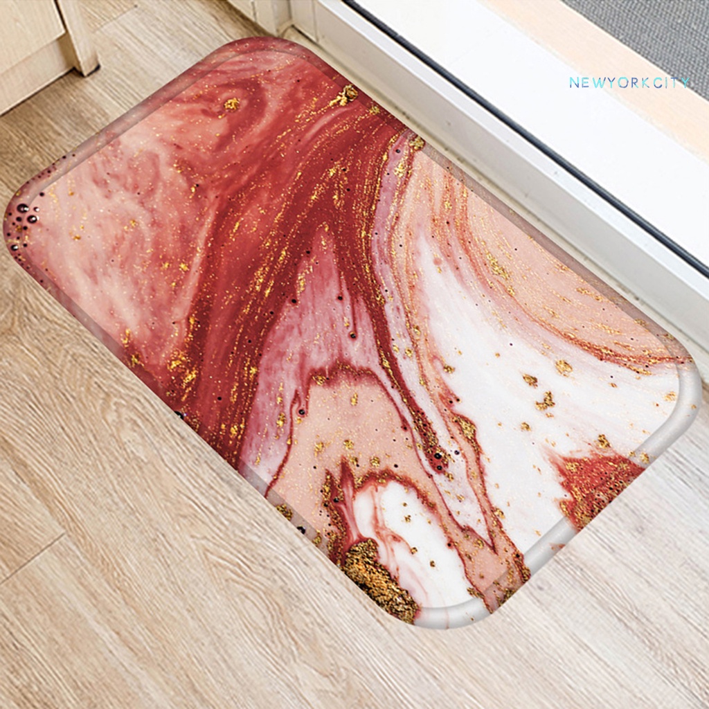 Thảm lót sàn Chống Trượt Thấm Hút Tốt In Họa Tiết Đá Cẩm Thạch Độc Đáo
