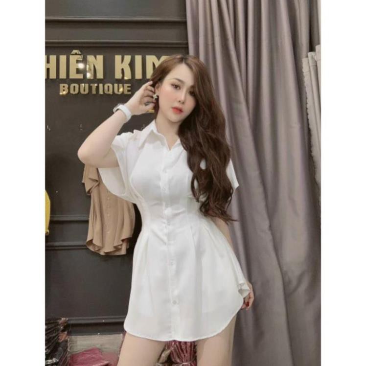 ĐẦM SƠ MI ÔM EO CỰC SANG PHONG CÁCH HOT GIRL CỰC TÔN DÁNG CỰC XINH