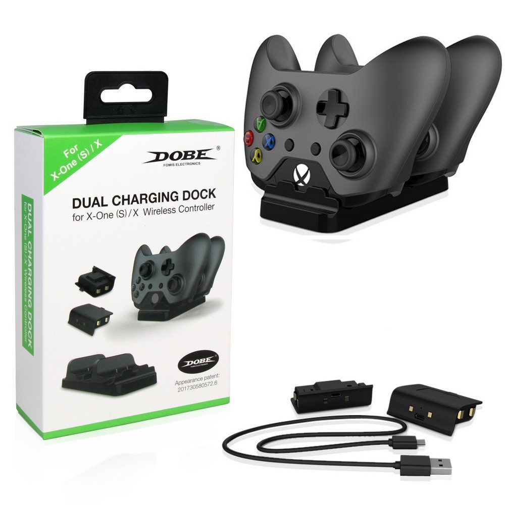 Dobe Tyx-532 - Dock sạc đôi cho tay cầm Xbox One (S)/ X 2019 - kèm 2 pin sạc