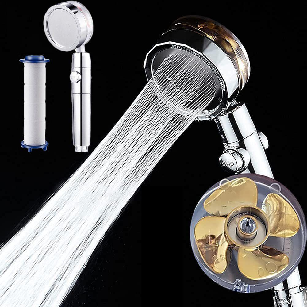 Daphs Quạt Cầm Tay Phun Nước Áp Suất Lọc Tiết Kiệm Nước Có Công Tắc Xoay 360 Độ