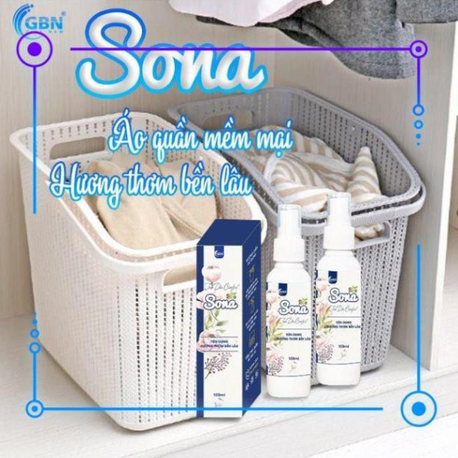 Nước Xịt Xả Vải Khô SoNa - Hương nước hoa Comfort vs Hương Downy 100ml