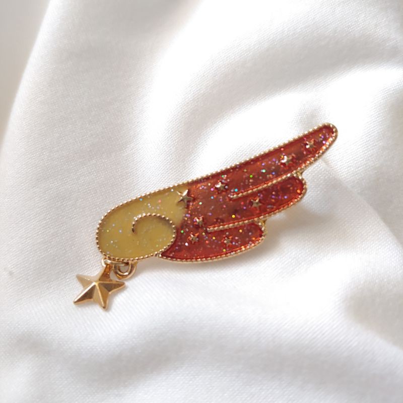 Cài áo cánh Sakura Thủ Lĩnh Thẻ Bài pin trâm gắn balo túi xách Sakura Yukito CCS cardcaptor sakura
