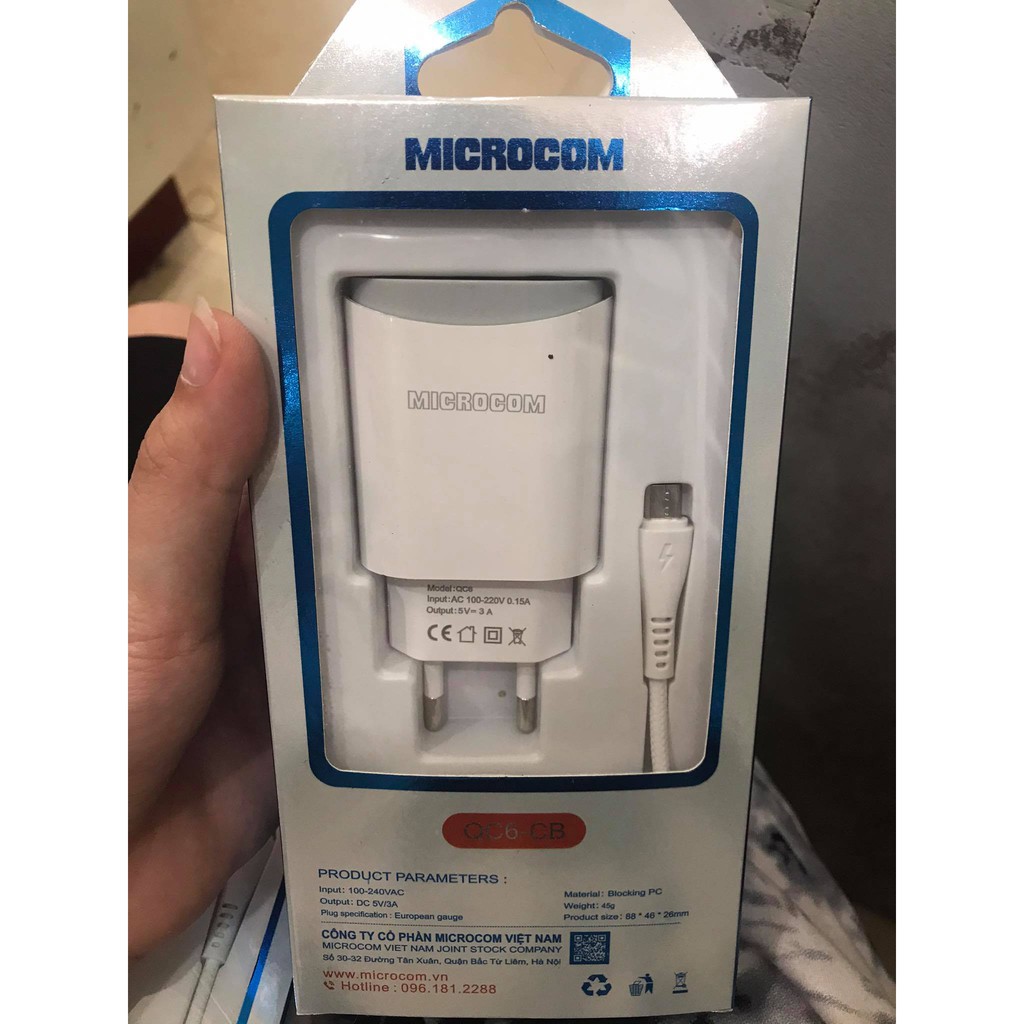 (Hàng Chính Hãng) Bộ sạc nhanh samsung Microcom Charger 3A/15W - Mua từ 5 sp free ship