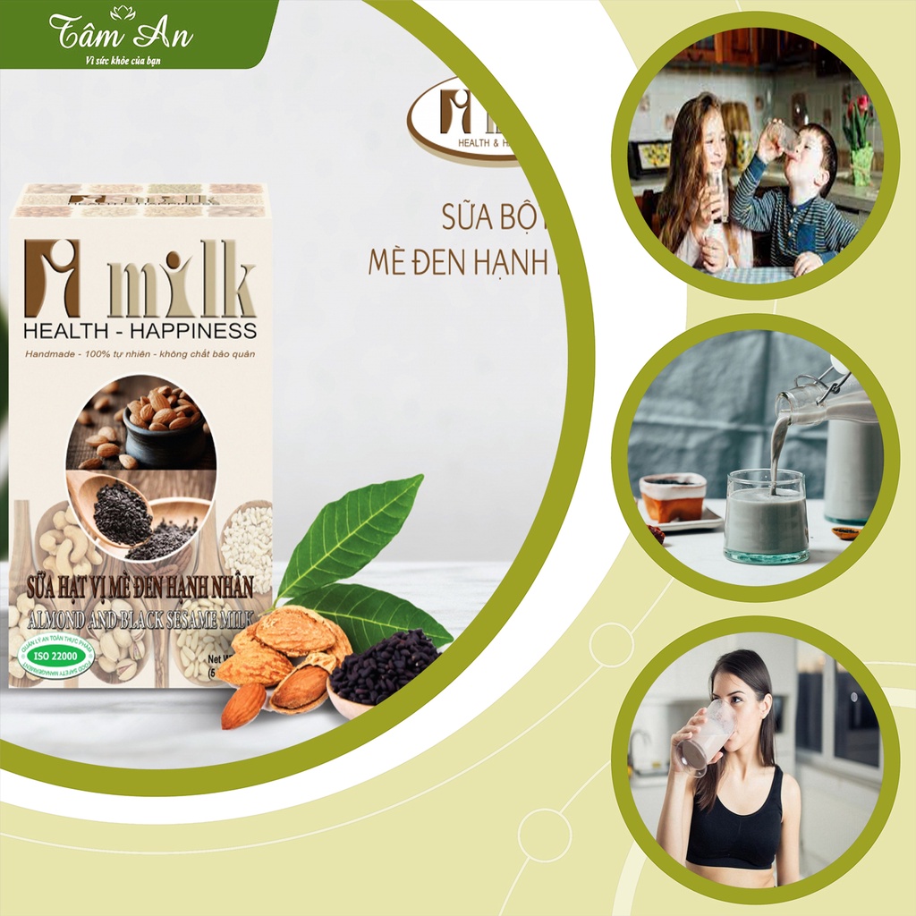 SỮA HẠT VỊ MÈ ĐEN - HẠNH NHÂN - Tốt cho xương khớp, tốt cho sự phát triển của trí não, đặc biệt rất tốt cho các bé