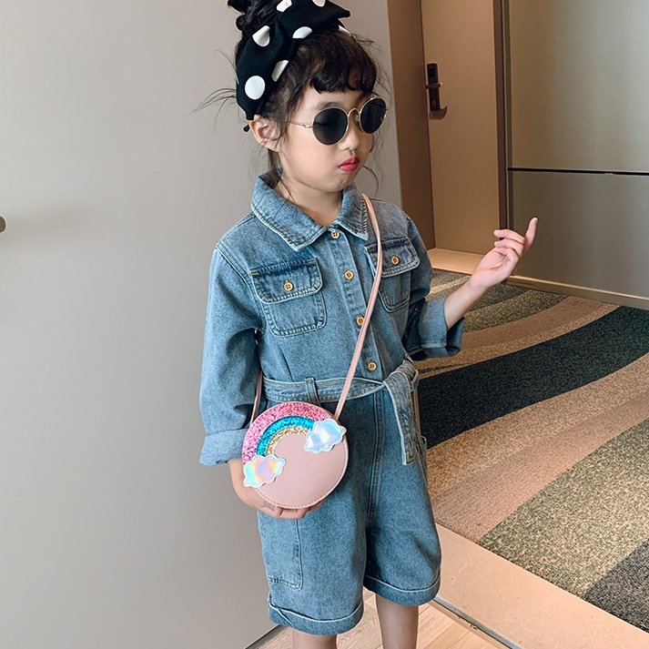 Túi Tote Đeo Vai Cỡ Nhỏ Họa Tiết Công Chúa Dễ Thương Cho Bé Gái