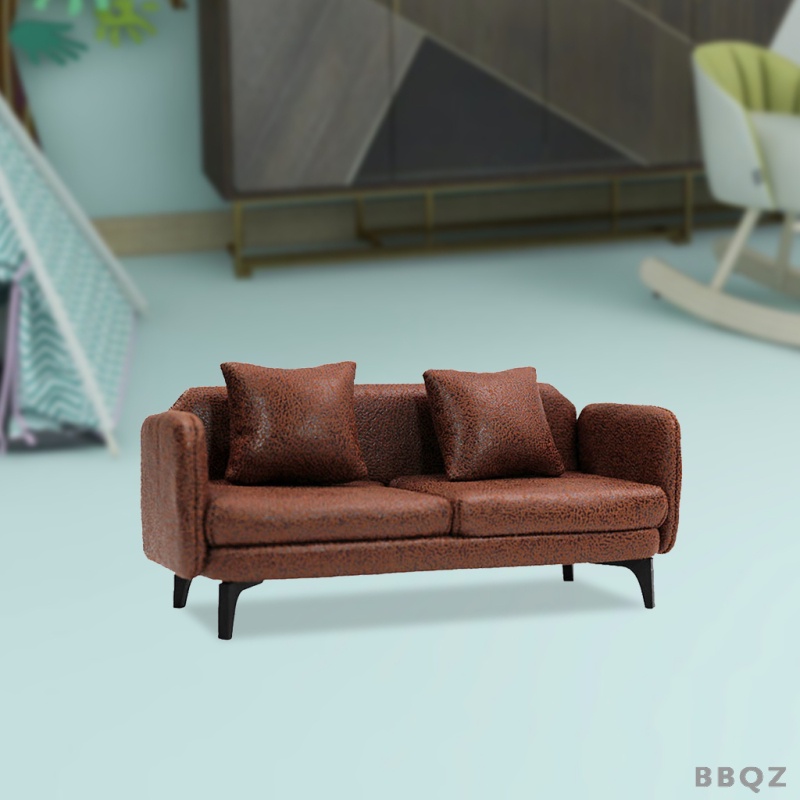 Đệm Lót Ghế Sofa Da PU Phong Cách Bắc Âu 1: 12 Trang Trí Nhà Búp Bê Bbqz01