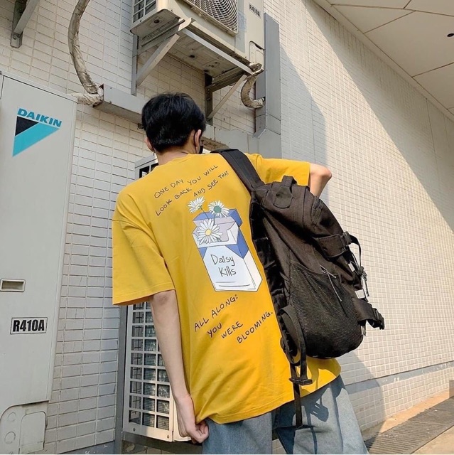 Clip-ảnh thật áo hoa cúc 2 màu (SỈ 29K)tay lỡ form rộng cotton unisex form rộng nam nữ | BigBuy360 - bigbuy360.vn