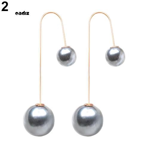 Hoa tai đính hạt ngọc trai 2 mặt thiết kế độc đáo