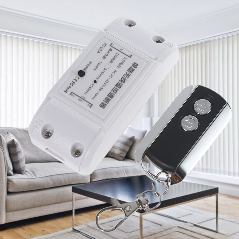 Bộ Thu Phát Tín Hiệu Điều Khiển Từ Xa 2 Nút AC85V-250V 433Mhz