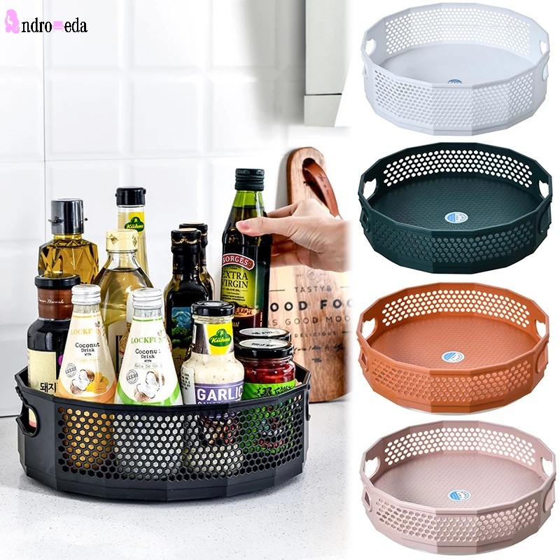 Kệ Đựng Gia Vị Đa Năng Xoay 360 Độ Cho Nhà Bếp° Kệ Đựng Mỹ Phẩm Dạng Xoay Tiện Lợi Dành Cho Nhà Tắm