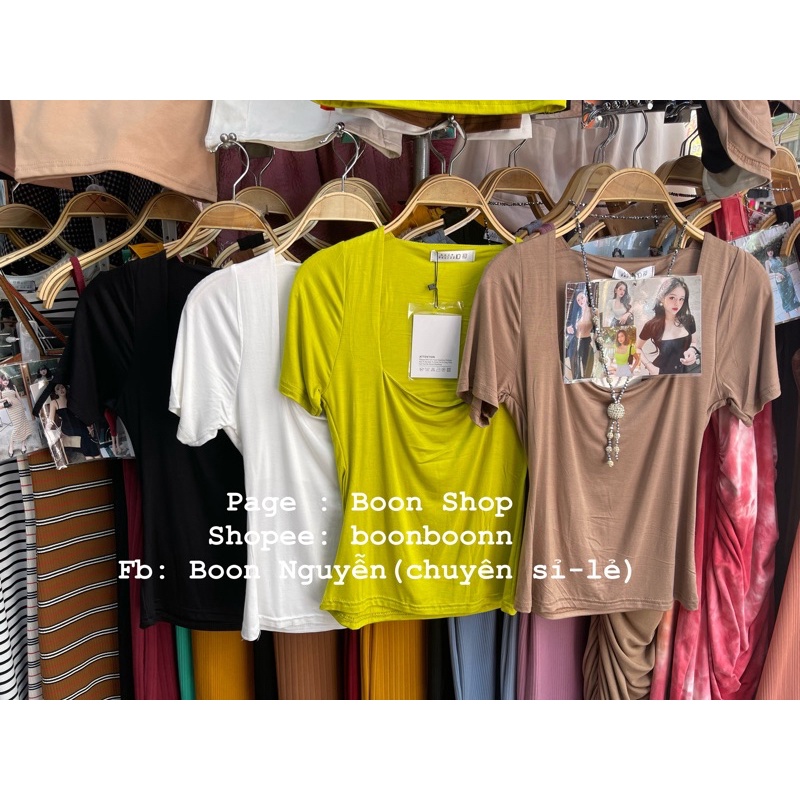 ÁO THUN LẠNH CỔ VUÔNG CHẤT MÁT MS10762 (G4-6)