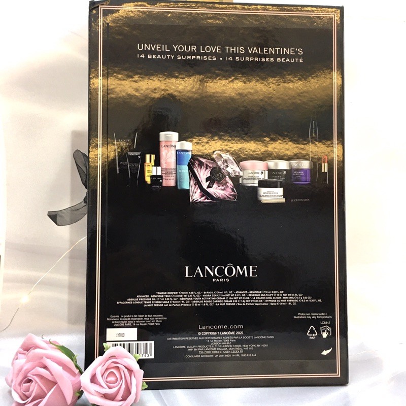 Set nước hoa và mỹ phẩm lancome 14 món