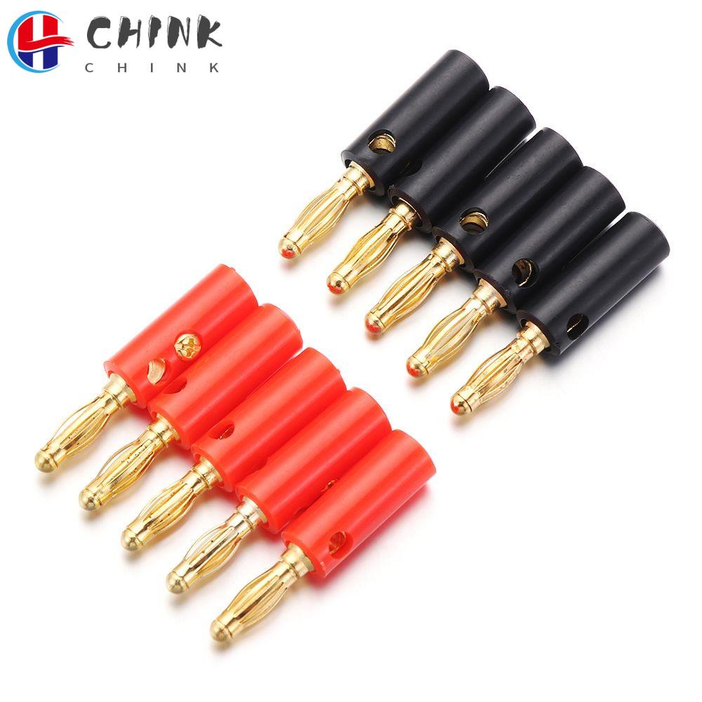Bộ 10/20/40 phích cắm chuối mạ vàng chuyển đổi giắc âm thanh loa vít nối cáp 4mm.