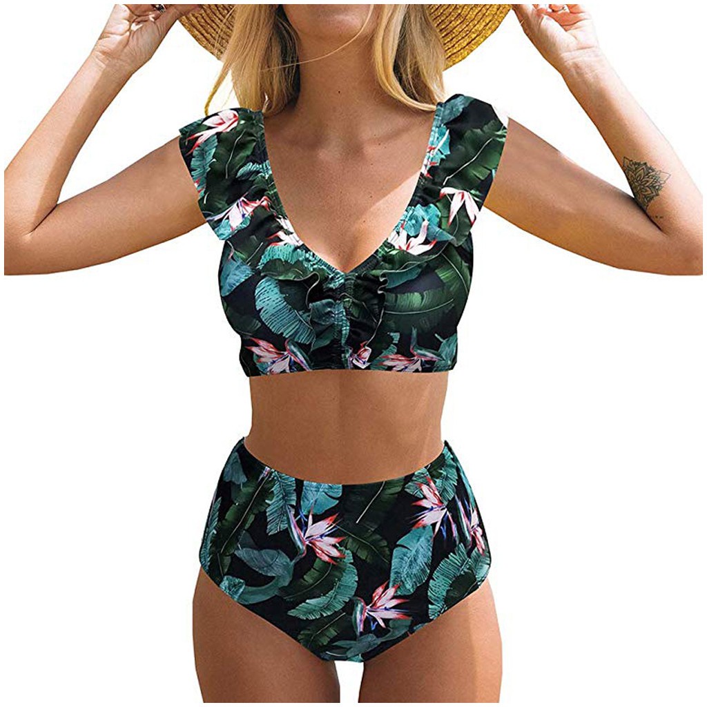 Bikini Lưng Cao Hoạ Tiết In Thiết Kế Nâng Ngực Cho Nữ | BigBuy360 - bigbuy360.vn