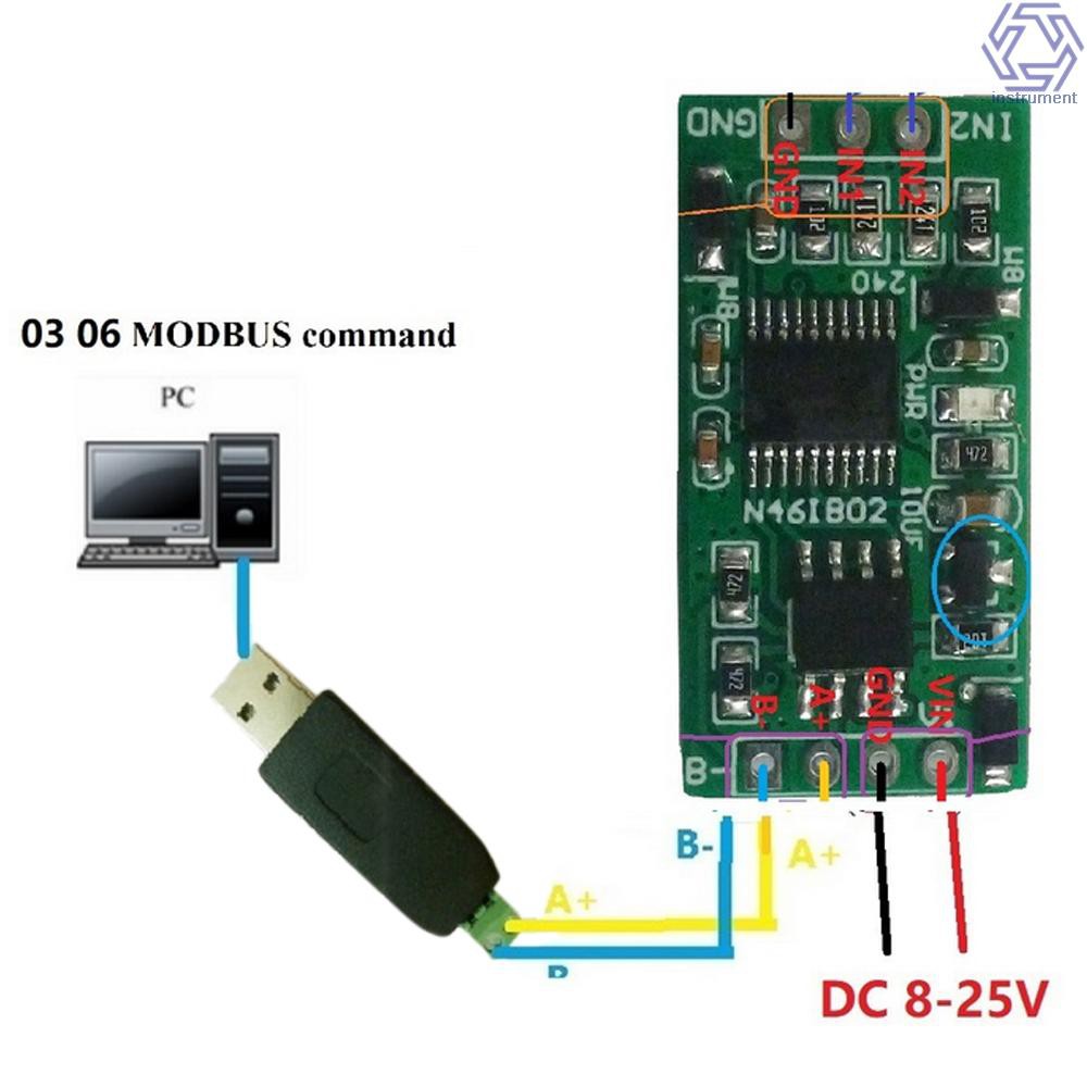 Bảng Mạch Nhận Tín Hiệu Rs485 2ch 4-20ma