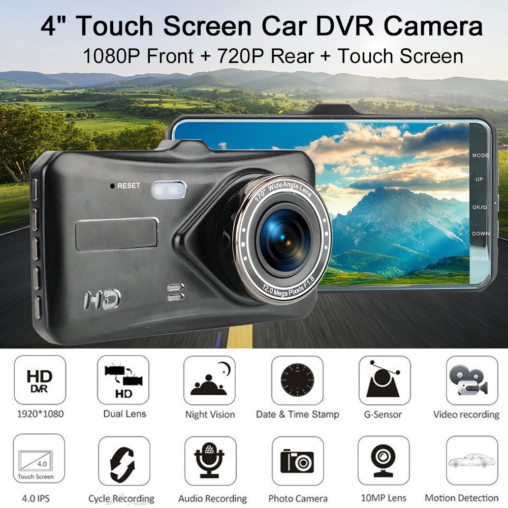 Camera hành trình cho xe hơi màn hình cảm ứng 4" HD 1080P
 | WebRaoVat - webraovat.net.vn