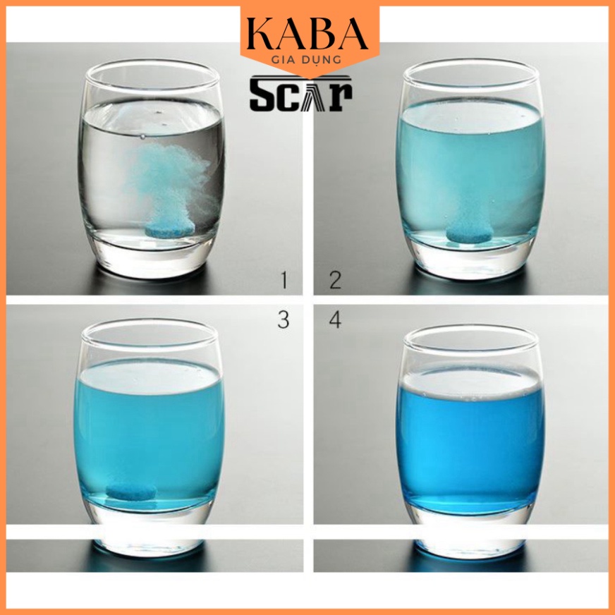 Viên sủi rửa kính ô tô - Hỗ trợ Tẩy sạch kính lái, 100% sinh học, thân thiện môi trường KABA