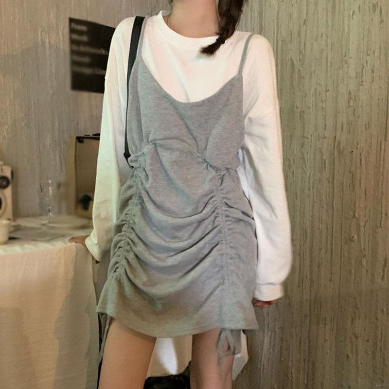 Đầm Giả Hai Lớp Phong Cách Hàn Quốc Dành Cho Nữ