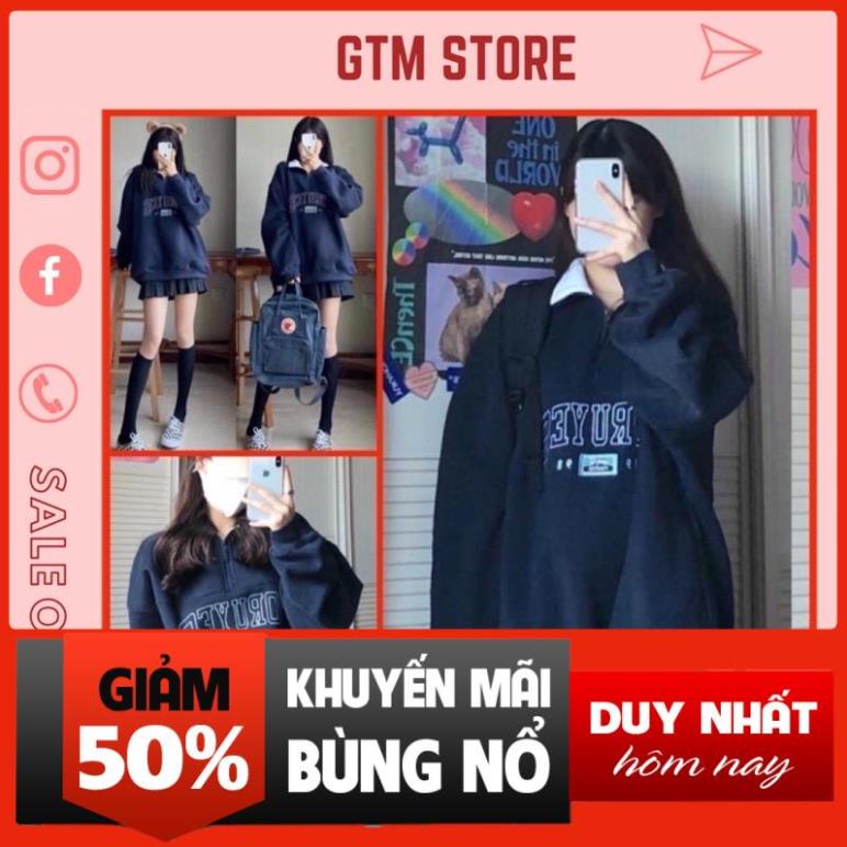 11.11 Áo Sweater unisex Foruyfs tay bồng form rộng cá tính Ulzzang, áo phông dài tay hoodie nỉ GTM STORE