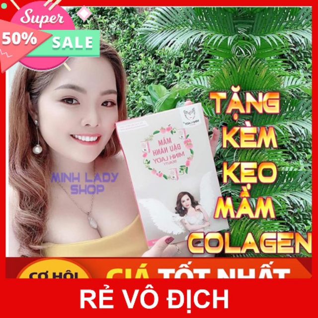 COMBO 4hộp mầm đậu nành kèm tặng kẹo mầm collagen tăng vòng 1.