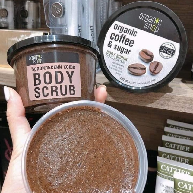 Tẩy da chết Face & Body Organic Shop Coffee Scrub