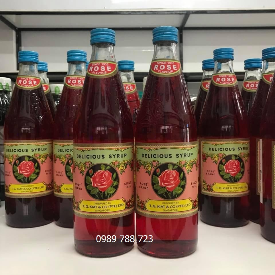 Siro Delicious vị Hoa hồng Singapore chai 700ml