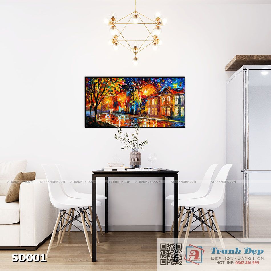 Tranh canvas sơn dầu trường phái ấn tượng   - SD001