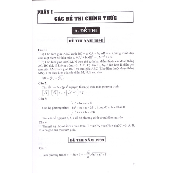 Sách - Tuyển tập 25 năm đề thi Olympic 30 tháng 4 Toán học 10