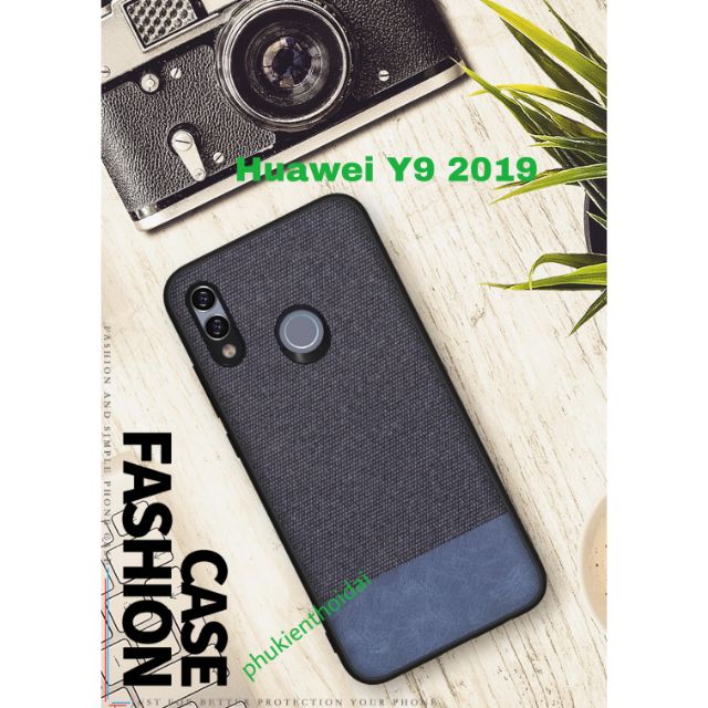 Ốp lưng Huawei Y9 2019 vải da mềm thời trang cao cấp xè xè