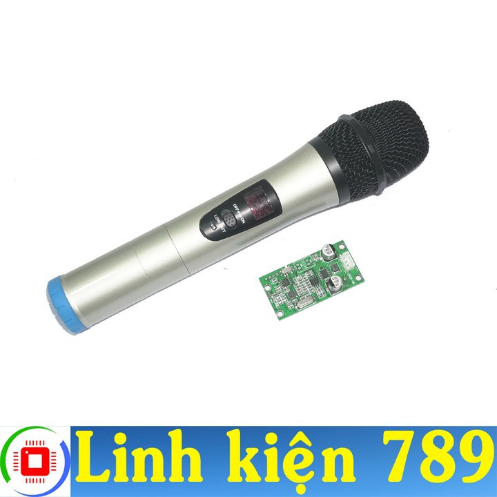 Micro không dây UHF màu bạc xanh (1 MIC ) - Linh Kiện 789