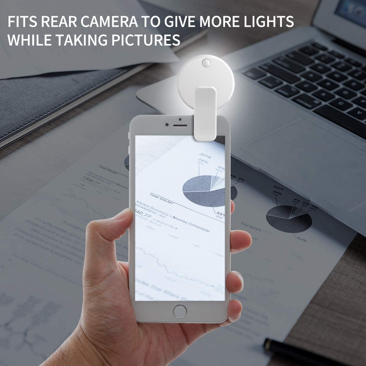 IPHONE Đèn Led Mini Gắn Điện Thoại Hỗ Trợ Chụp Ảnh Selfie Tiện Dụng