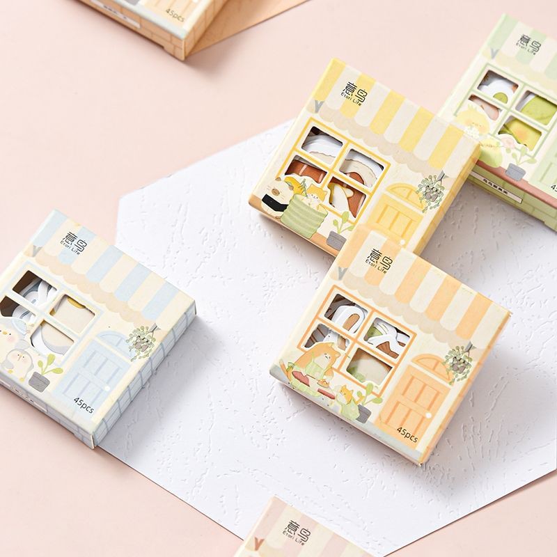 Set 45 hình dán hộp sticker trang trí