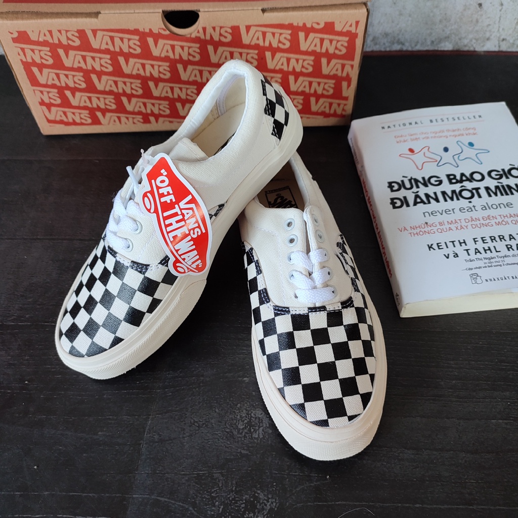 Giày vans caro buộc dây nam nữ dễ phối đồ đi học đi chơi - henry store | BigBuy360 - bigbuy360.vn