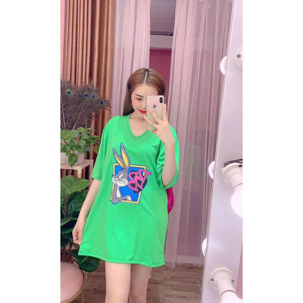 Áo giấu quần Babydoll Freesize mẫu Thỏ nhiều màu