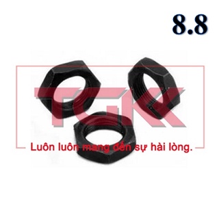 Đai ốc mỏng thép đen 8.8