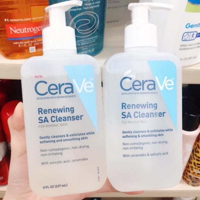  Sữa rửa mặt CeraVe salicylic acid sạch mụn đầu đen mụn ẩn