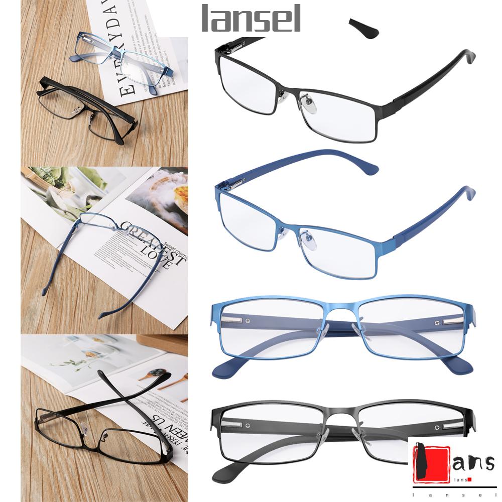 ❤LANSEL❤ Men Eyeglasses Magnifying +1.00~+4.0 Diopter Business Reading Glasses Flexible Portable Metal Titanium Alloy New Fashion Ultra Light Resin Eye...