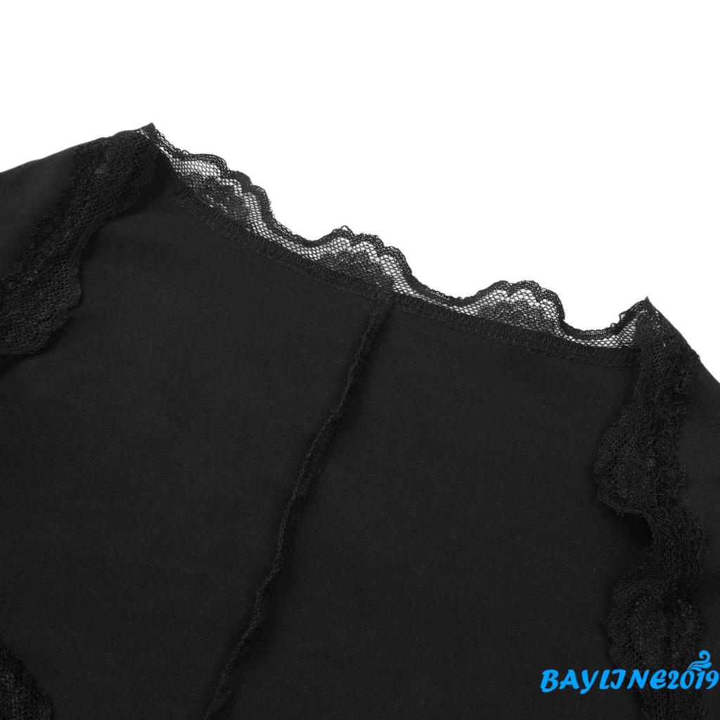 Áo Croptop Tay Dài Cổ Chữ V Màu Sắc Đơn Giản Cho Nữ