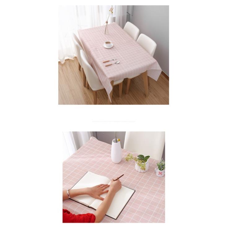 Khăn Trải Bàn Kẻ Caro Nhựa Pvc Chống Thấm Nước, Không Mùi, Không Phai Màu, Vintage Trang Trí Bàn Ăn Cao Cấp